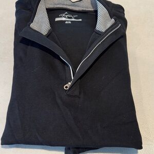 Greg Norman Collection Black Zip-Up Sweater